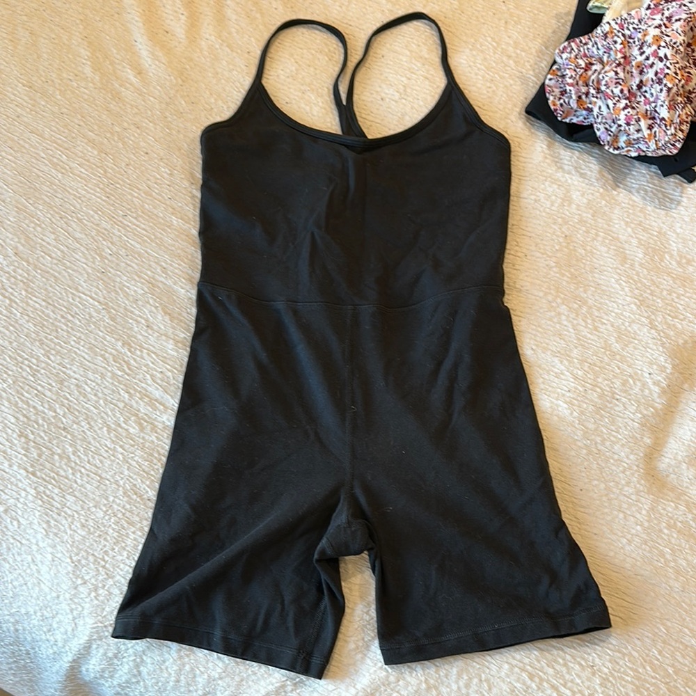 Black Activewear Romper